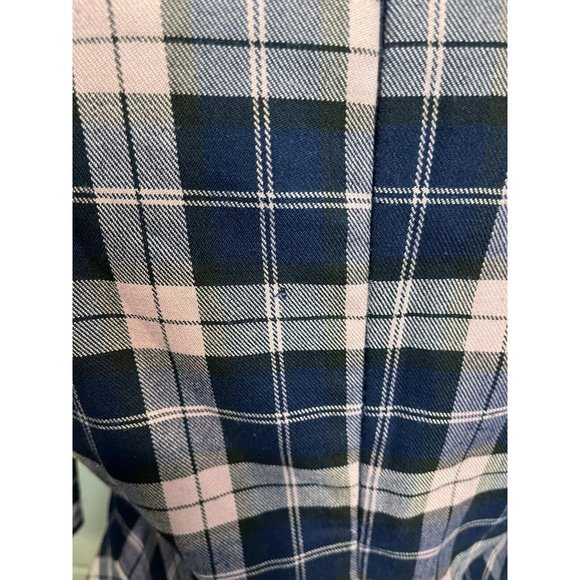 Shareen Pink Tartan Plaid Fit & Flare 3/4 Sleeve Mini Dress Sz 12 - Picture 4 of 5